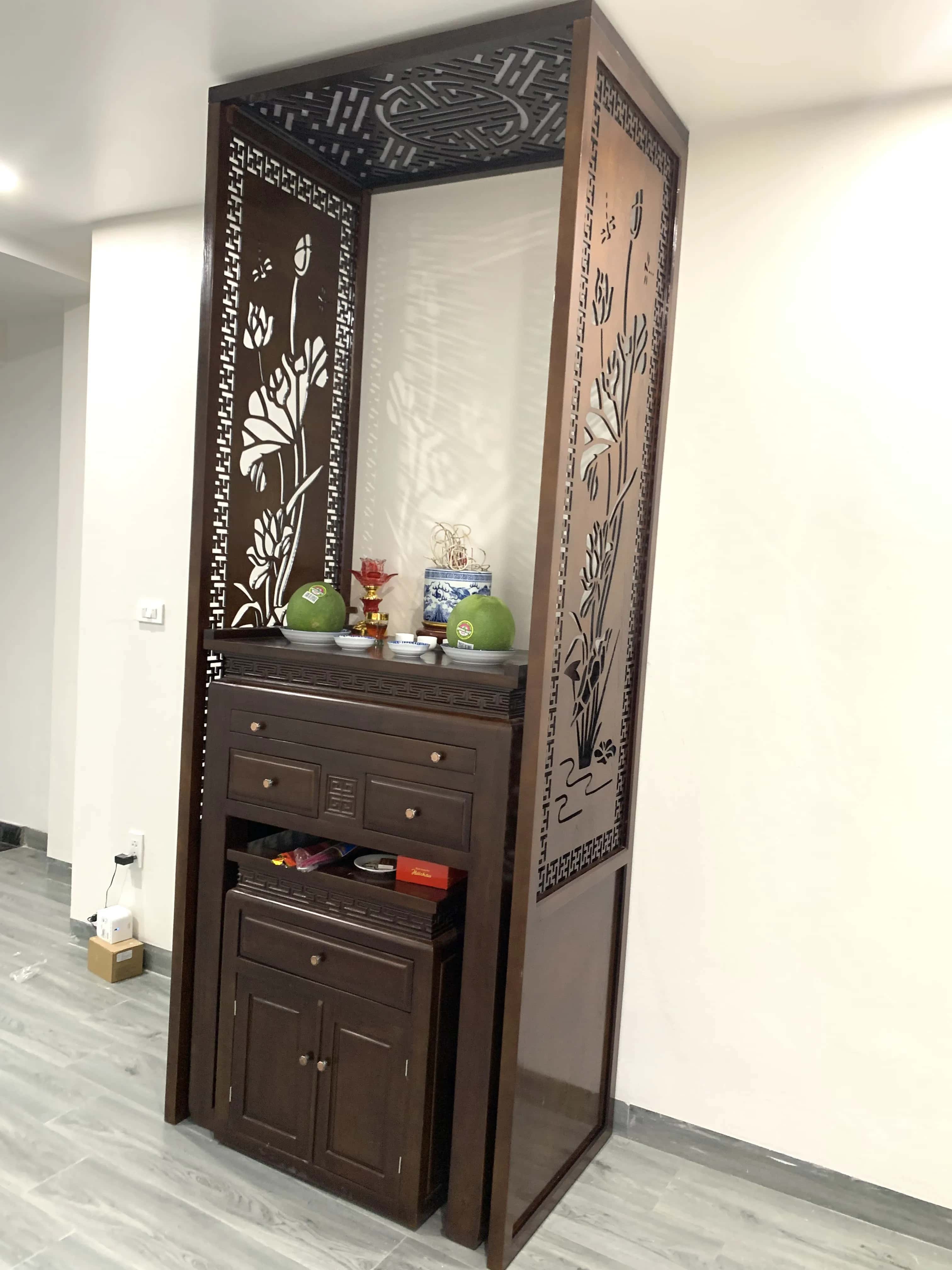 Bàn thờ gỗ tự nhiên đẹp - ảnh thu nhỏ 2