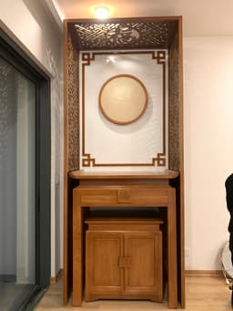 Bàn thờ gỗ sồi đẹp hiện đại - 1