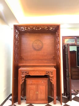 Bàn thờ hương đá hoa sen đẹp - 1