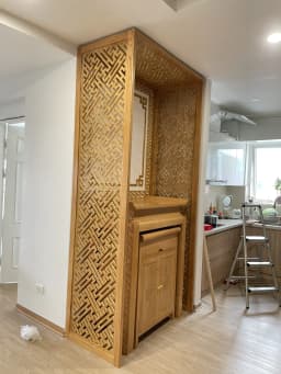 BÀN THỜ ĐẸP GỖ SỒI - 2