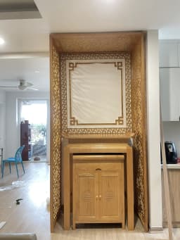 BÀN THỜ ĐẸP GỖ SỒI - 3